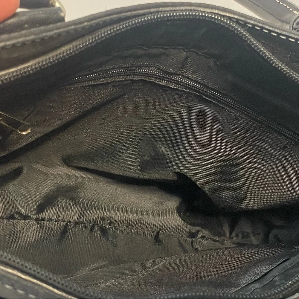 Chic Black Handbag Satchel by Compagna
